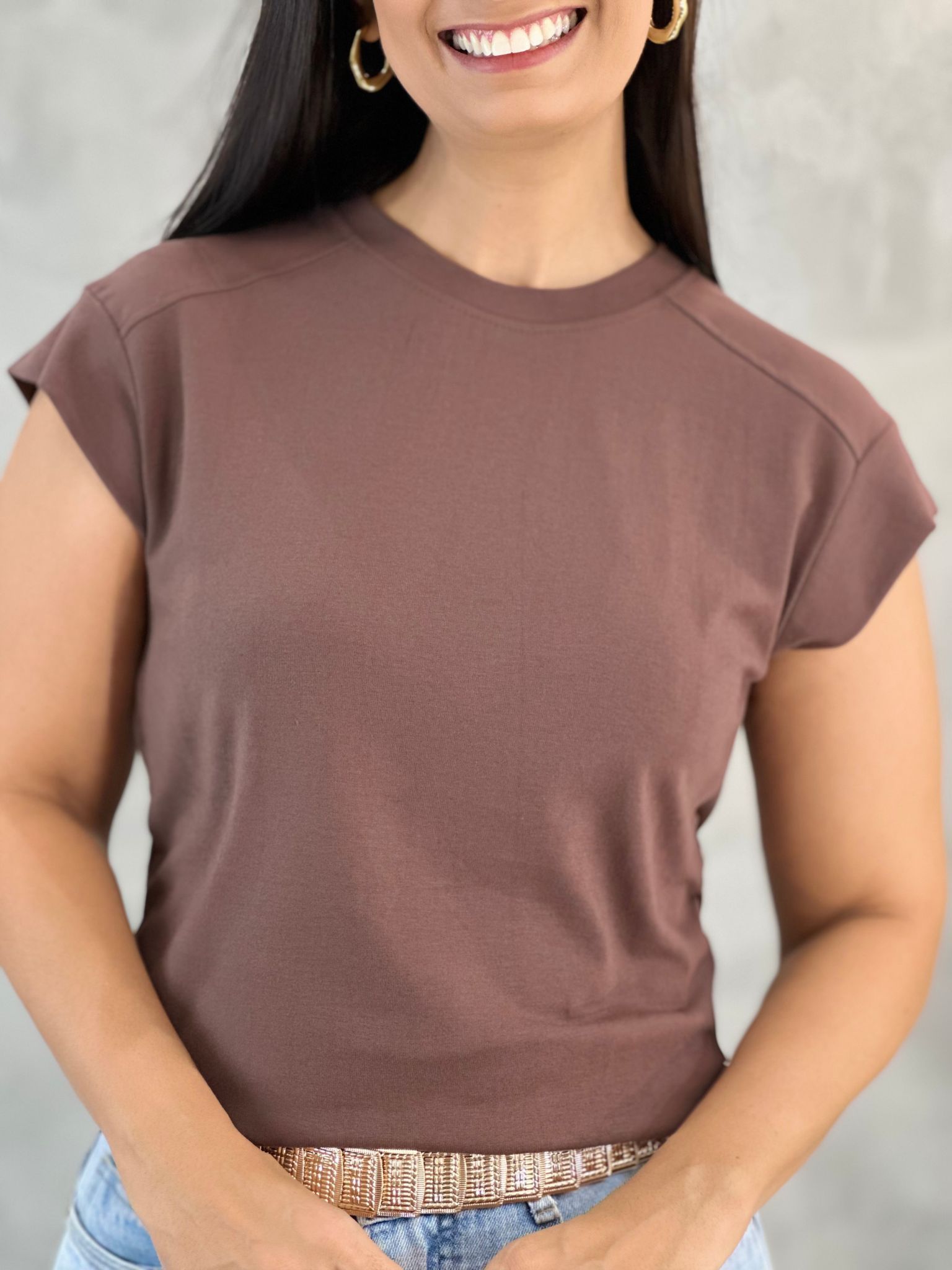 Blusa Elisie Marrom - Reprise Modas