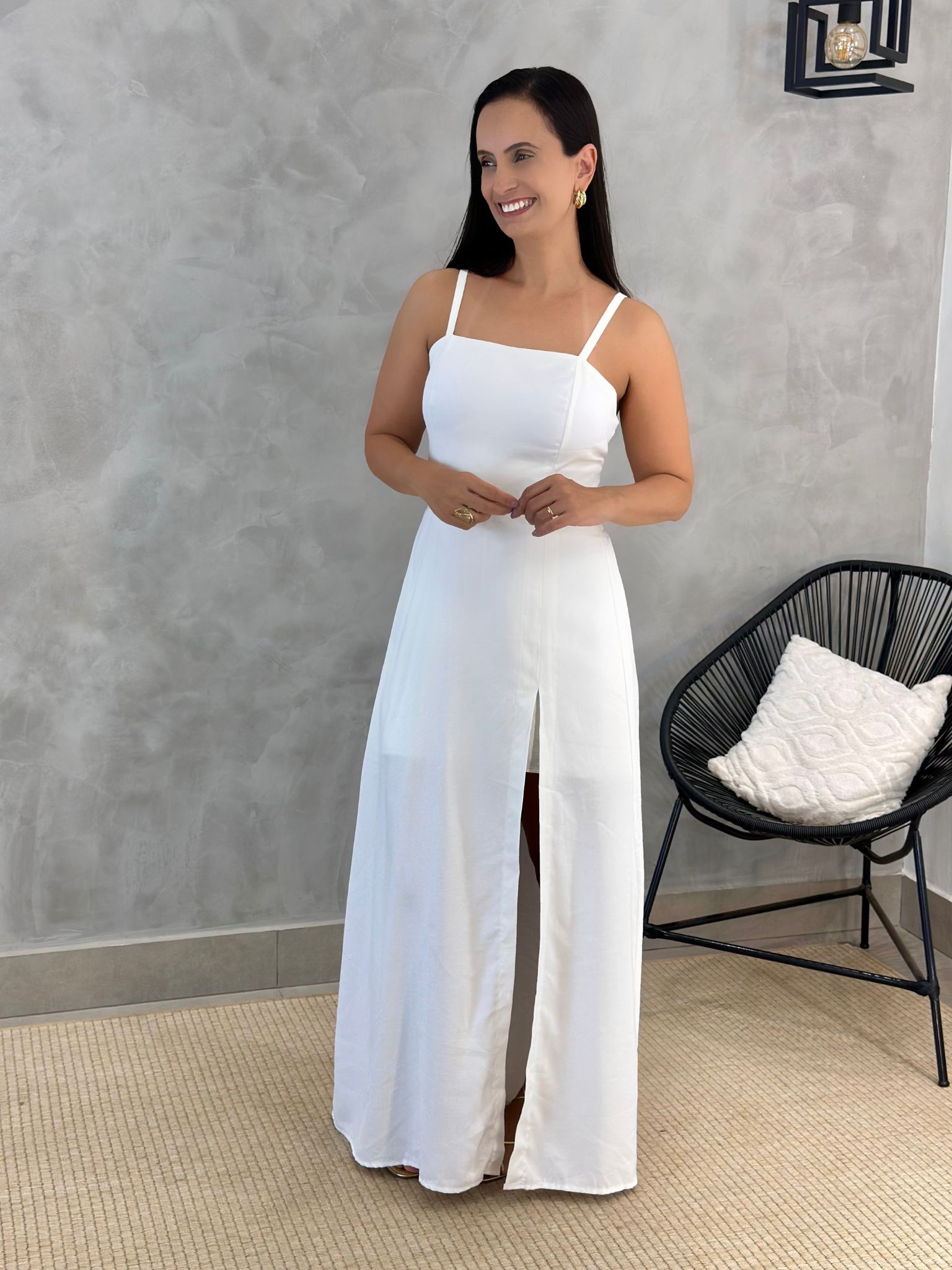 Vestido Esther Branco - Reprise Modas
