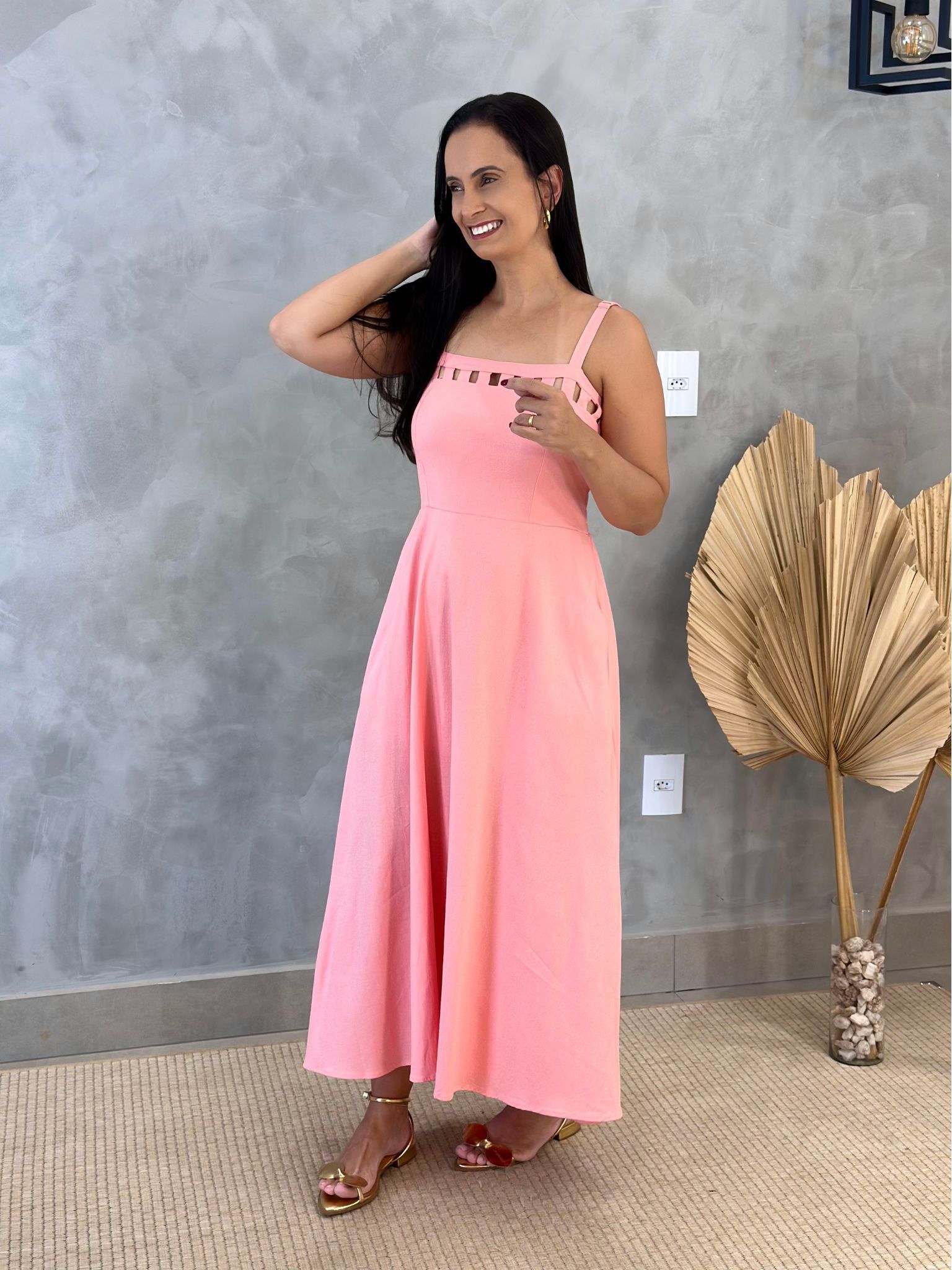 Vestido Flávia Rosa - Reprise Modas
