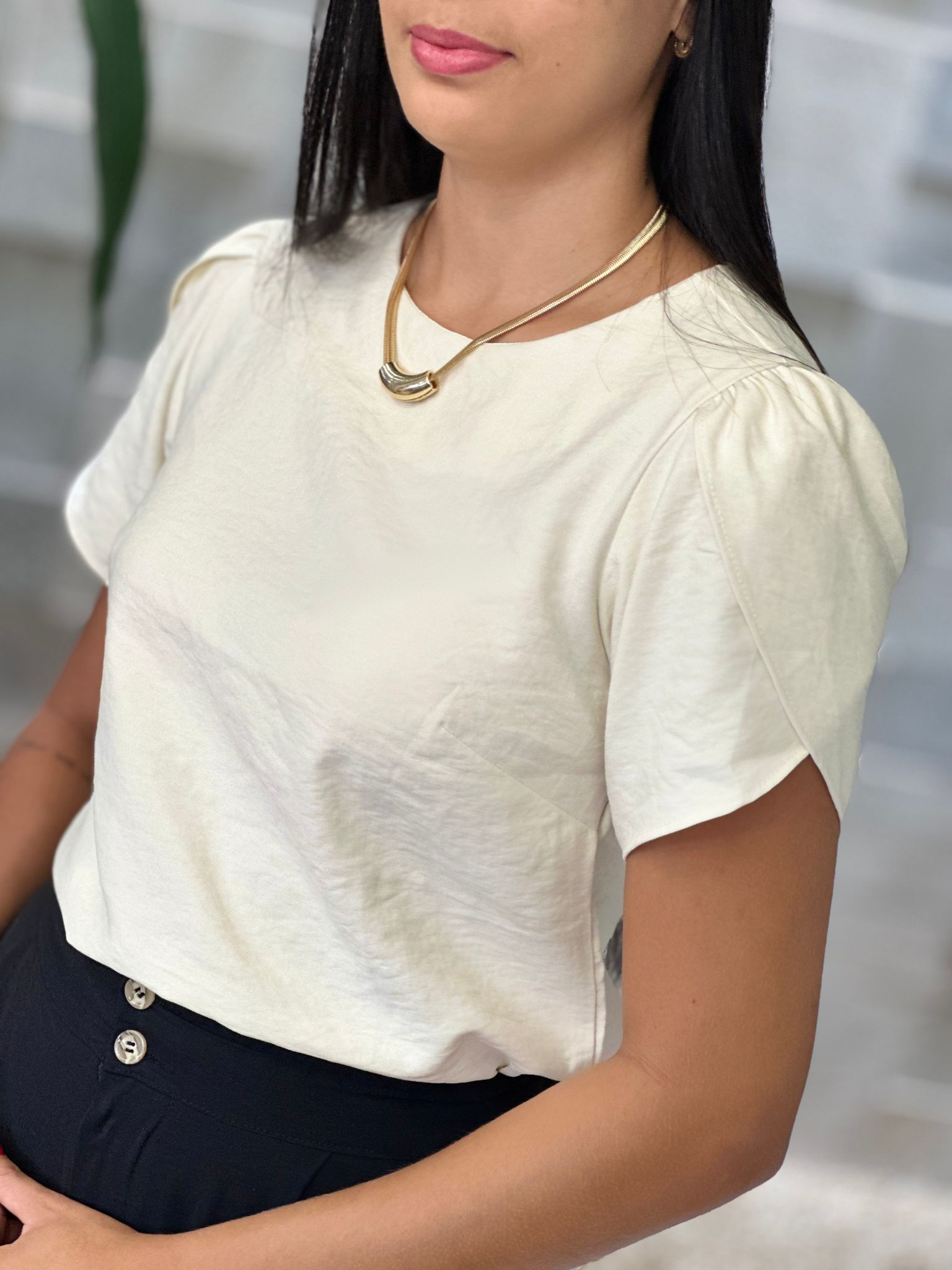 Blusa Íris Creme - Reprise Modas