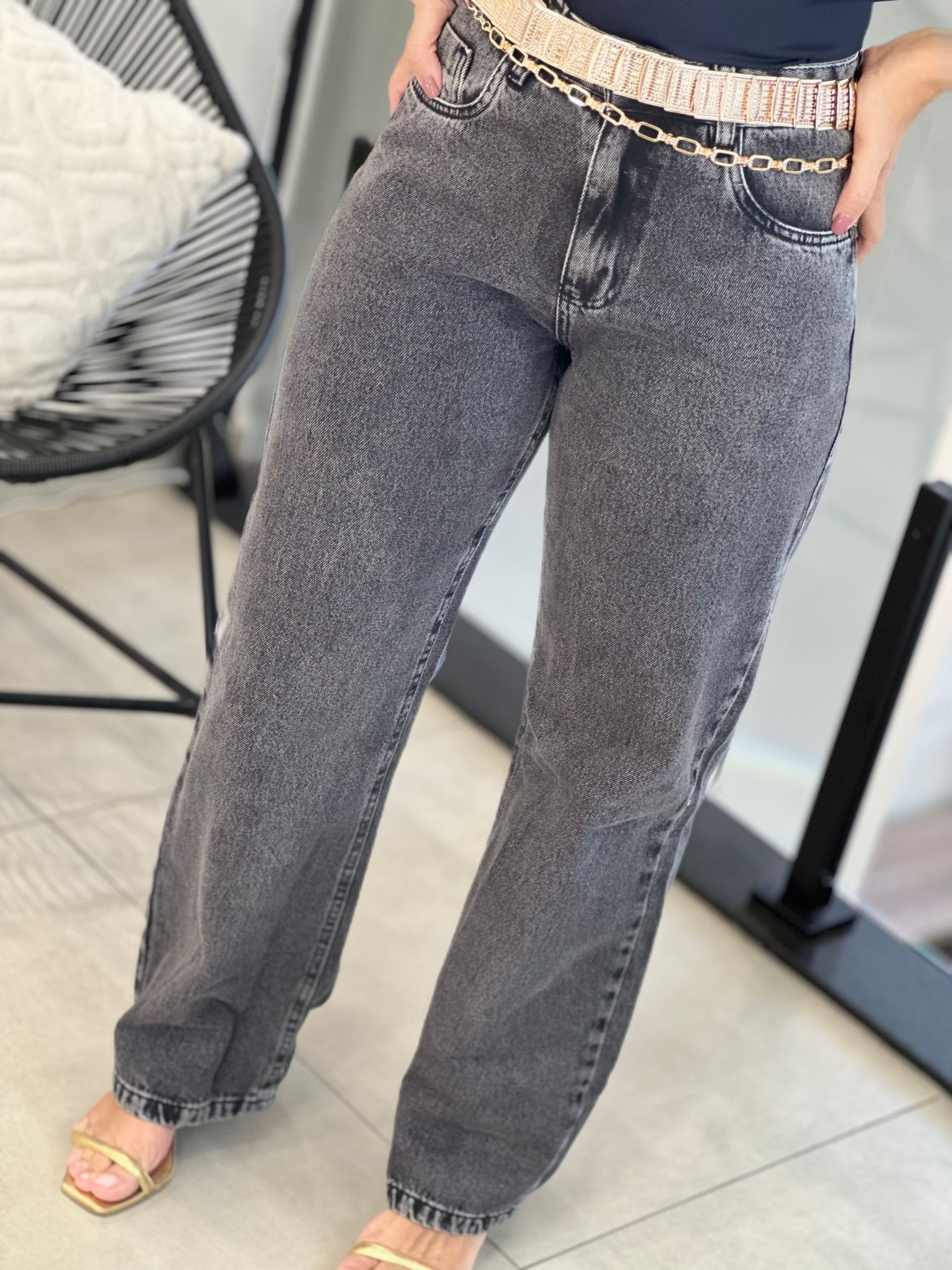 Calça Jeans Marmorizada - Reprise Modas
