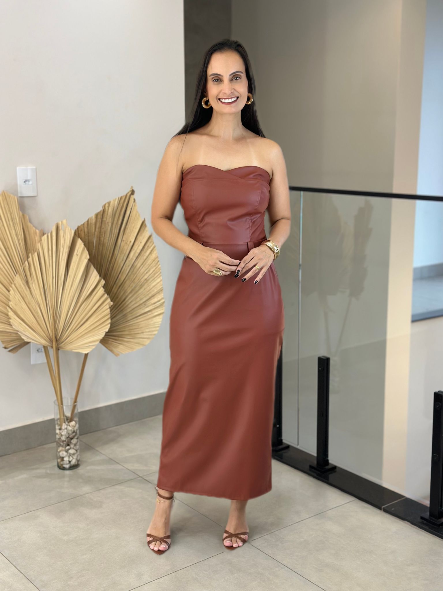 Vestido Jeny Caramelo - Reprise Modas