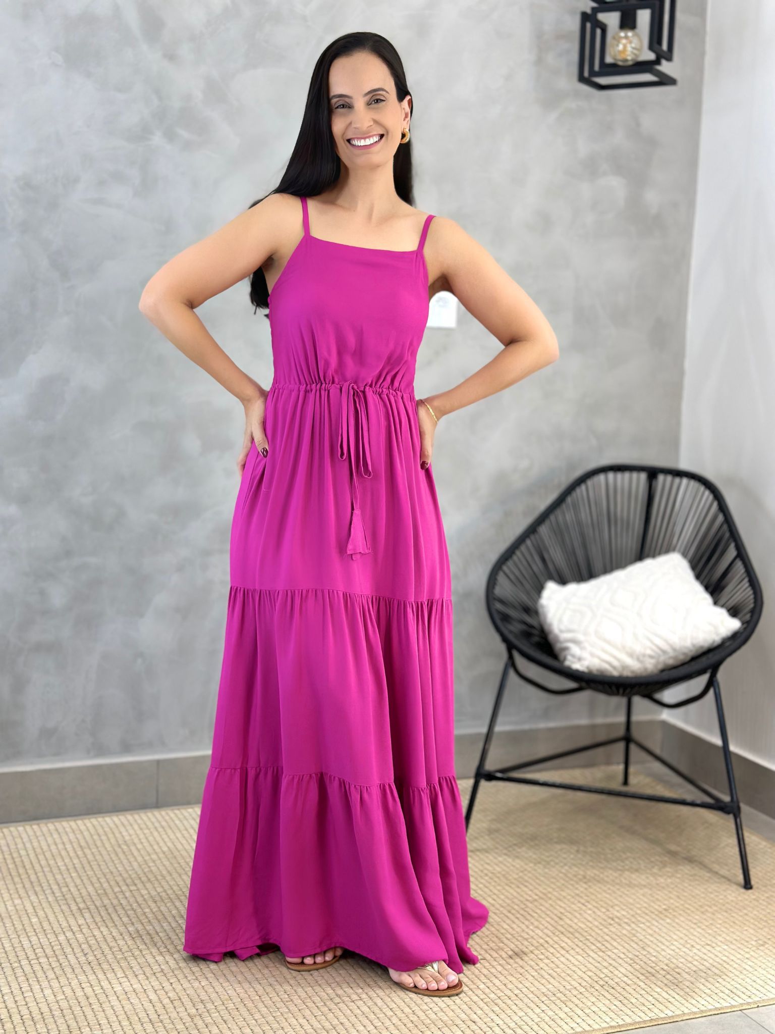 Vestido Karina Fúcsia - Reprise Modas