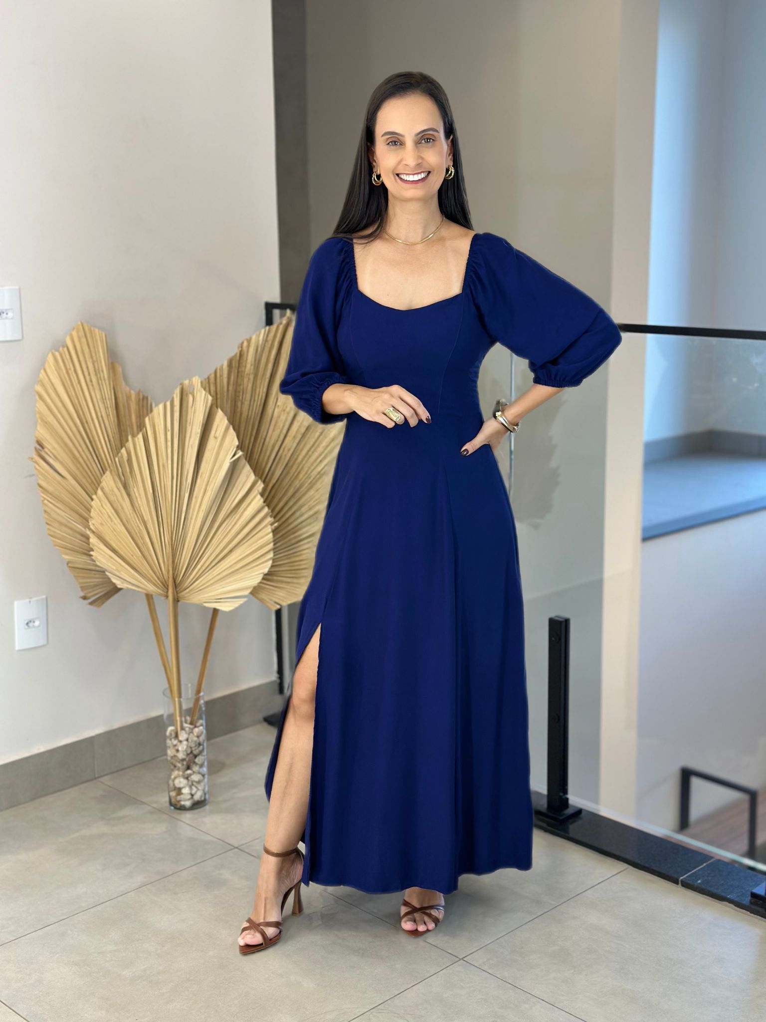 Vestido Katia Azul Marinho - Reprise Modas