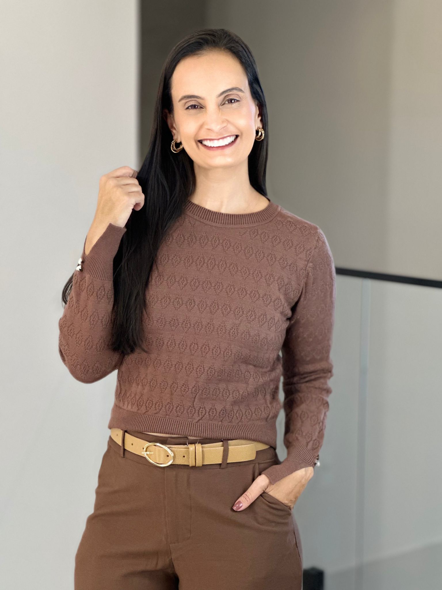Blusa Tricot Luara Marrom - Reprise Modas