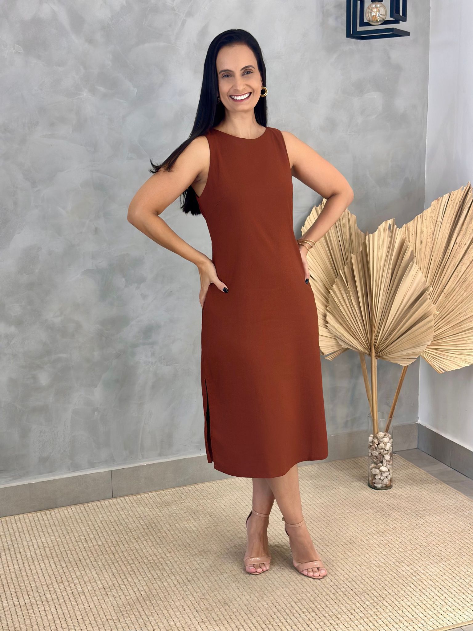 Vestido Maísa Marrom - Reprise Modas