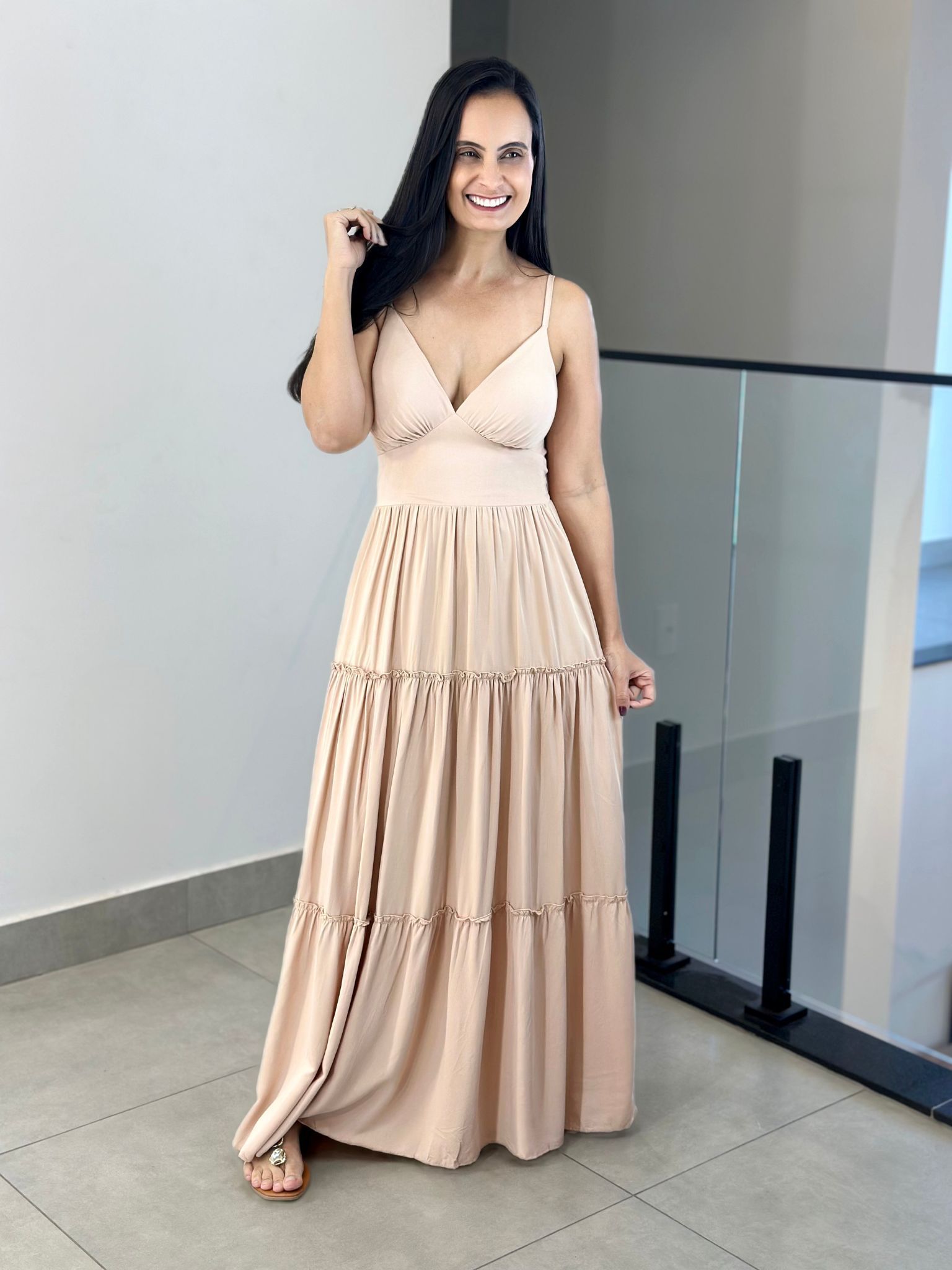 VESTIDO MAYLA NUDE - Reprise Modas