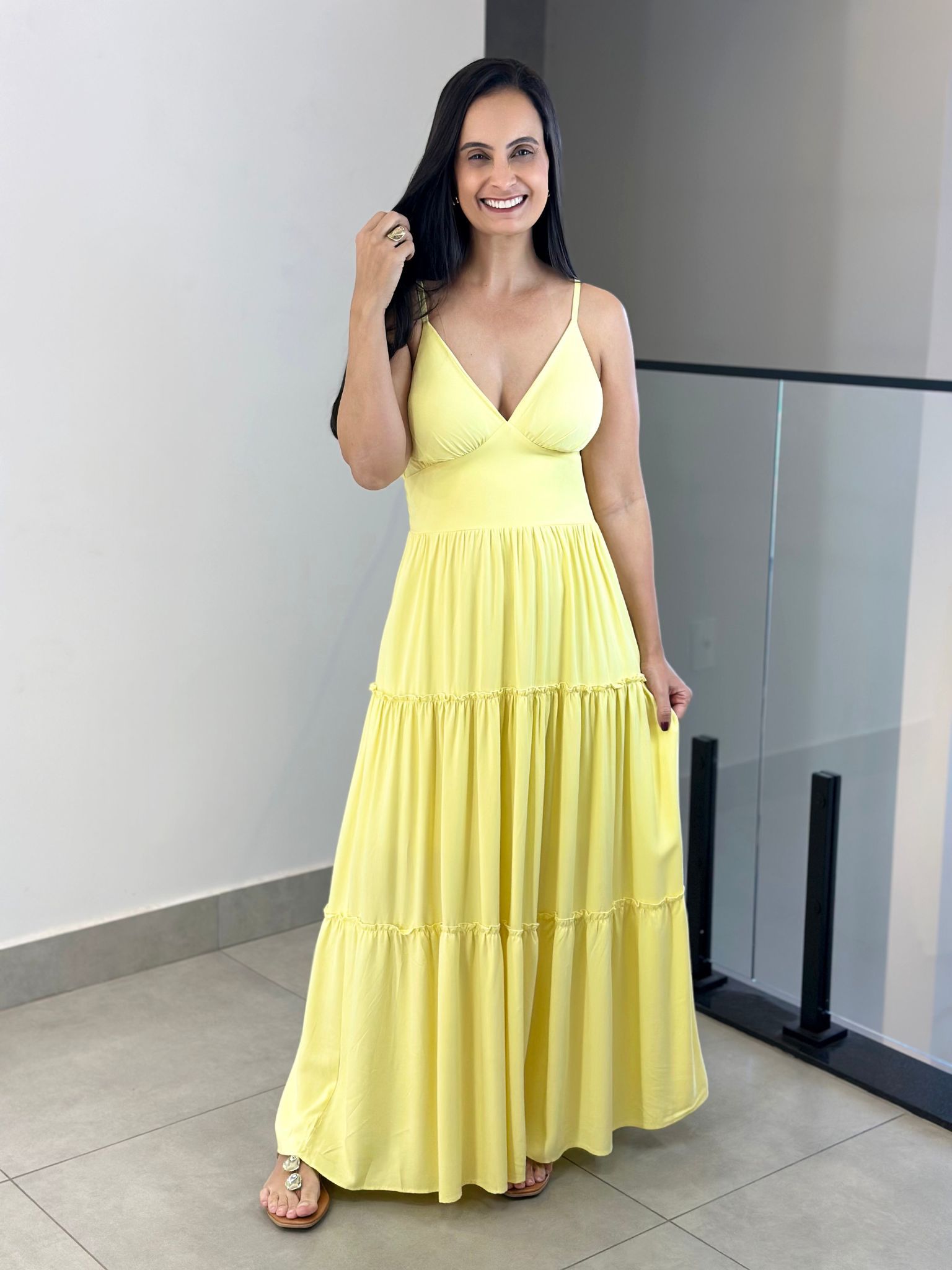 VESTIDO MAYLA AMARELO - Reprise Modas