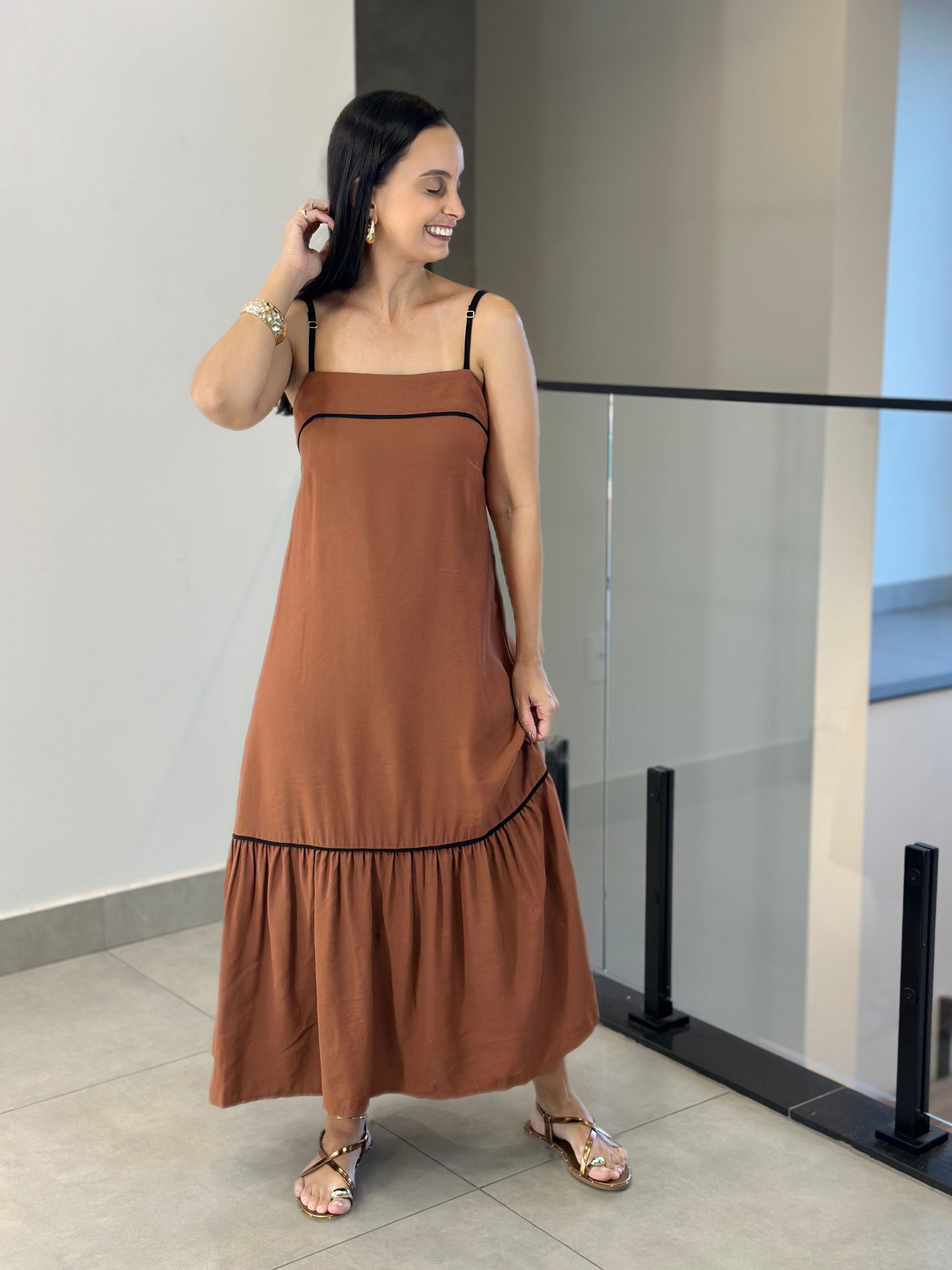 Vestido Meire Marrom - Reprise Modas
