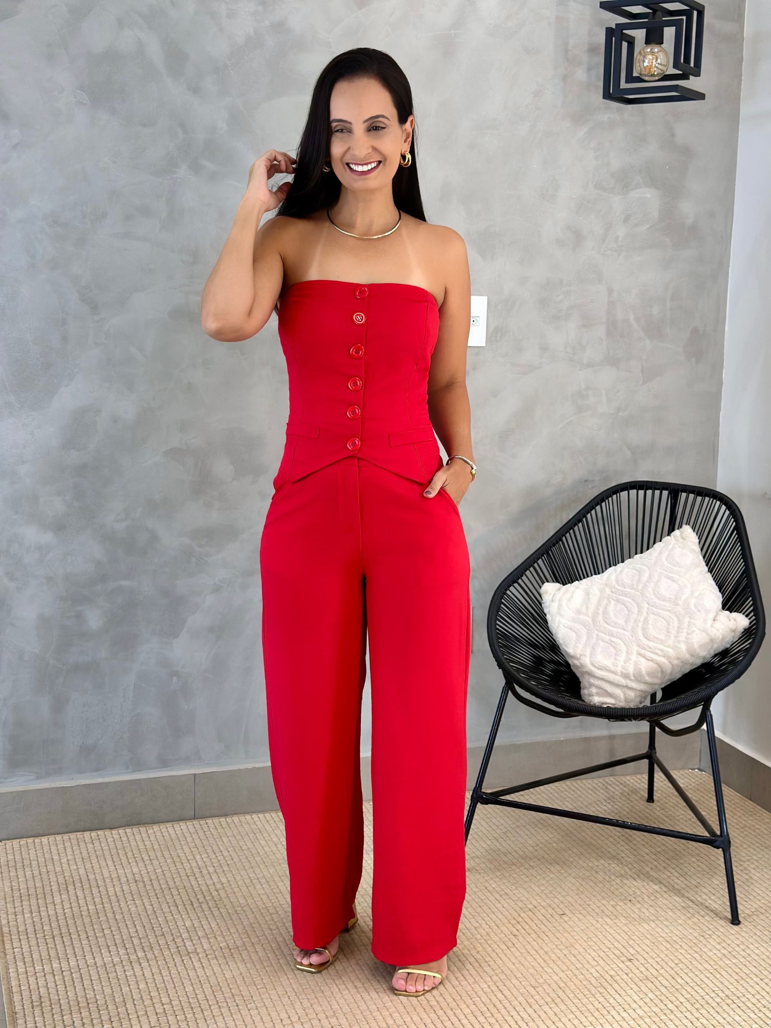 Conjunto Melya Vermelho - Reprise Modas