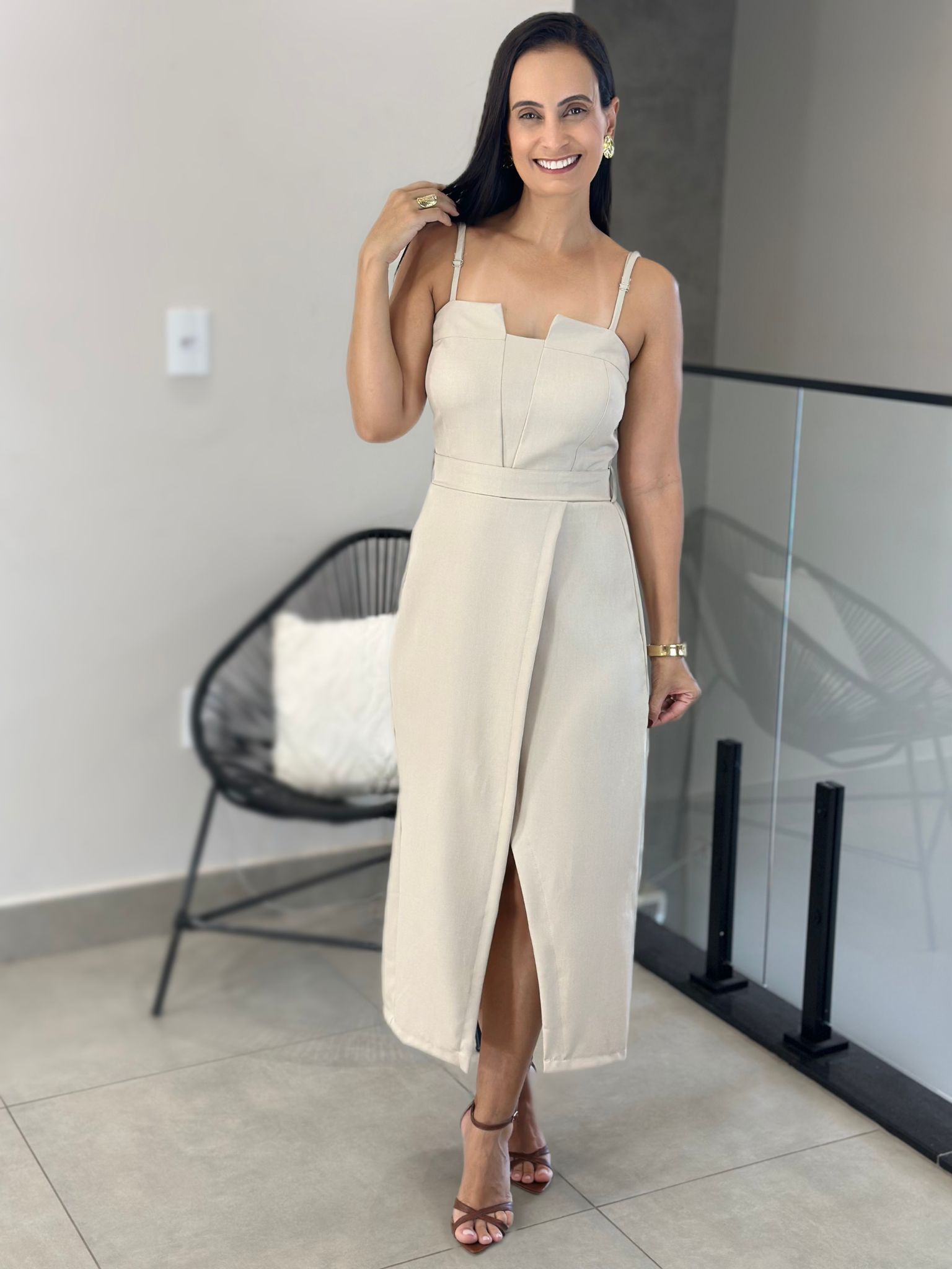Vestido Natasha Nude - Reprise Modas