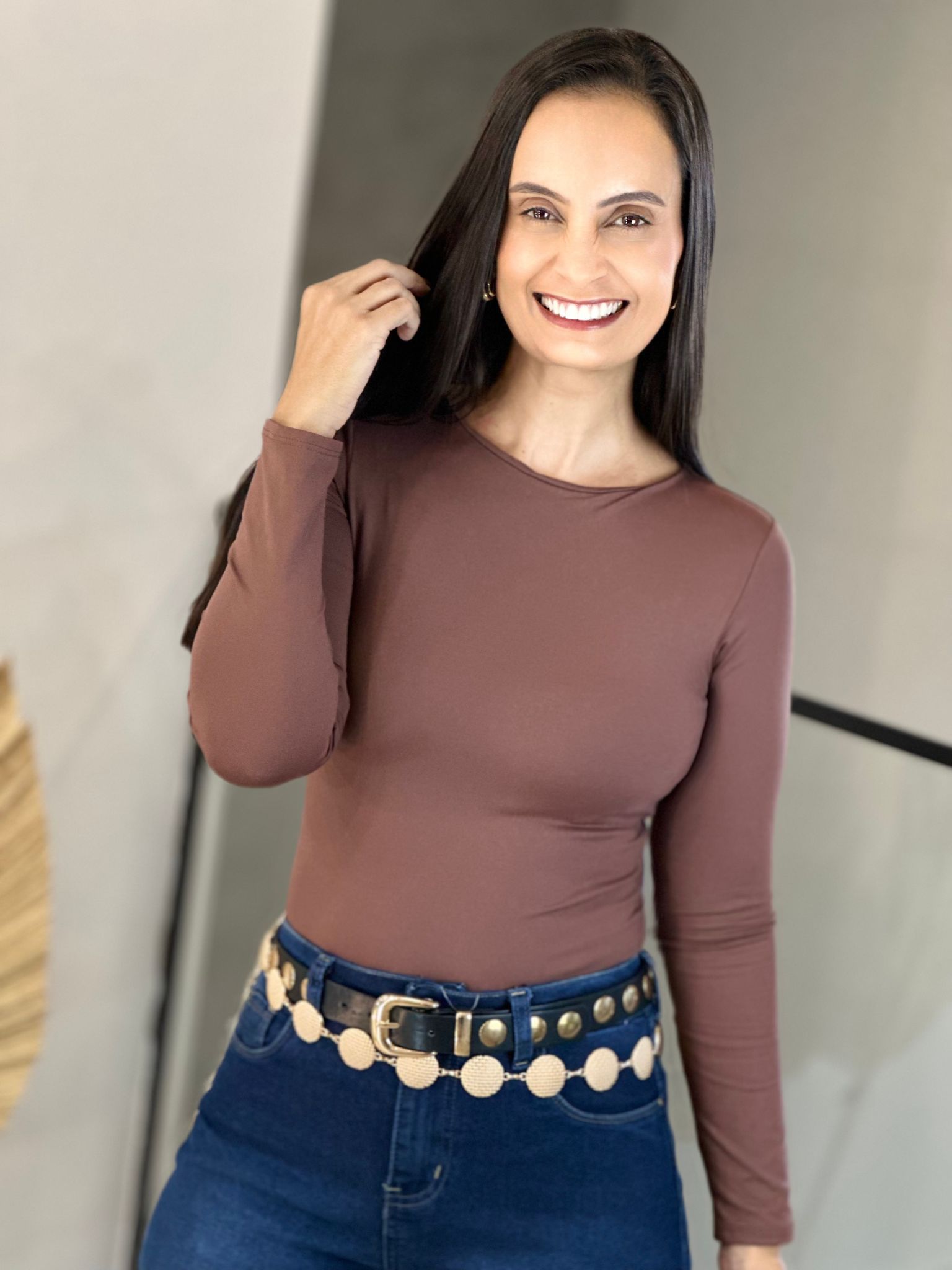 Body Renata Marrom - Reprise Modas