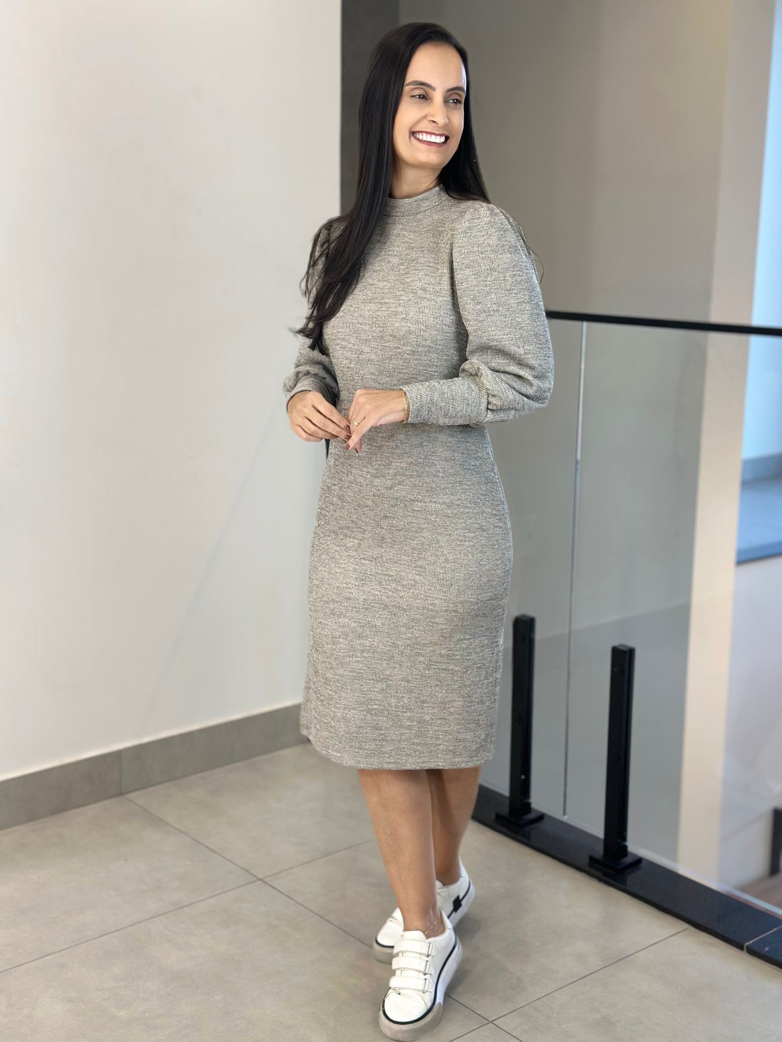 Vestido Samia Cinza - Reprise Modas