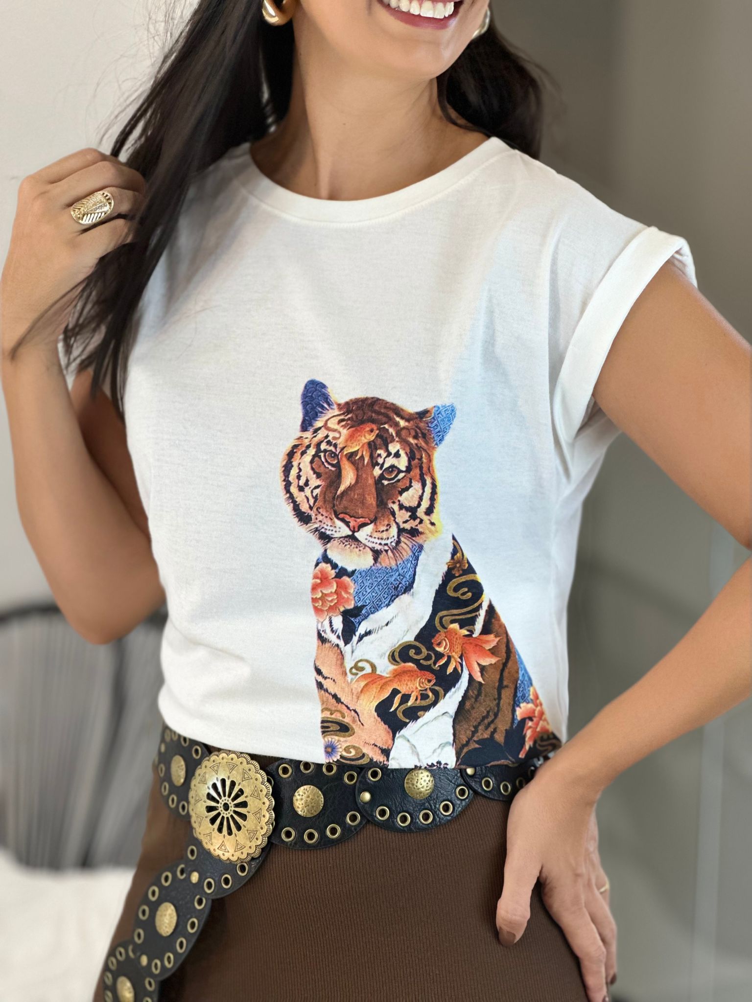 T-shirt Onça - Reprise Modas