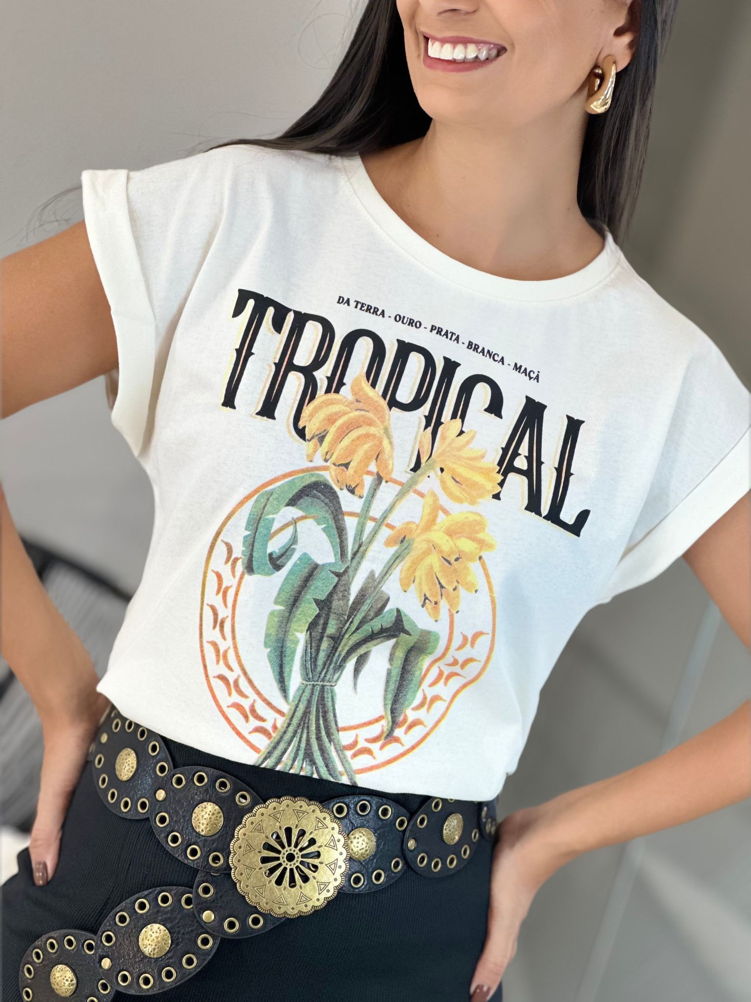T-shirt Tropical - Reprise Modas