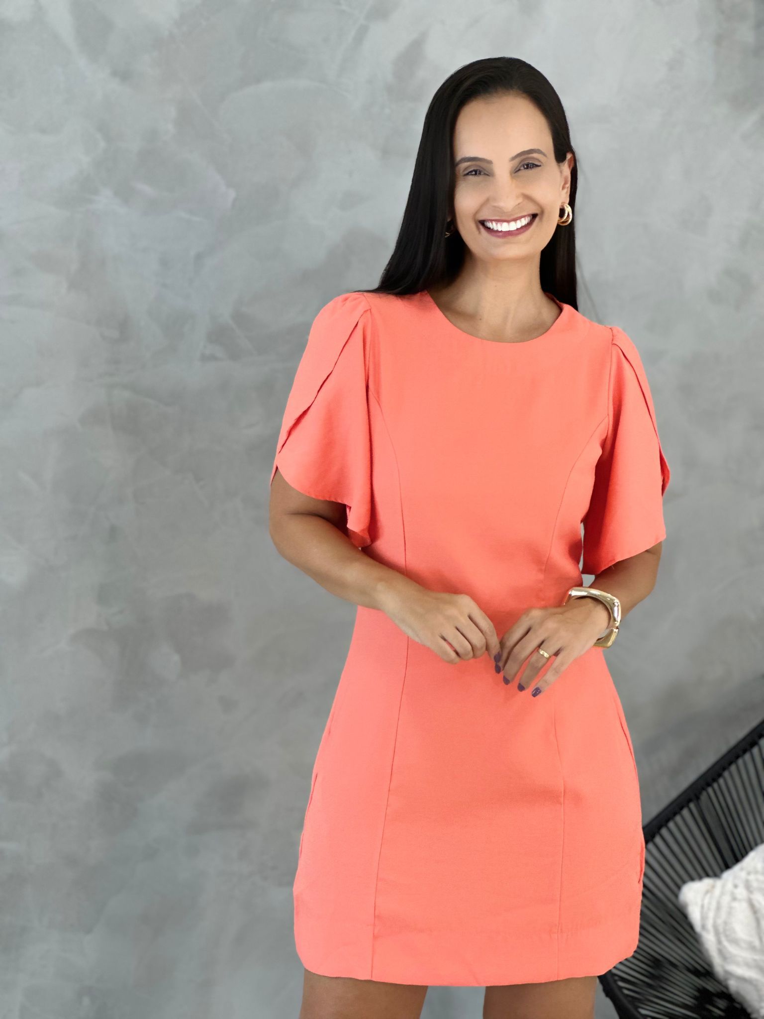 Vestido Tulipa Coral - Reprise Modas