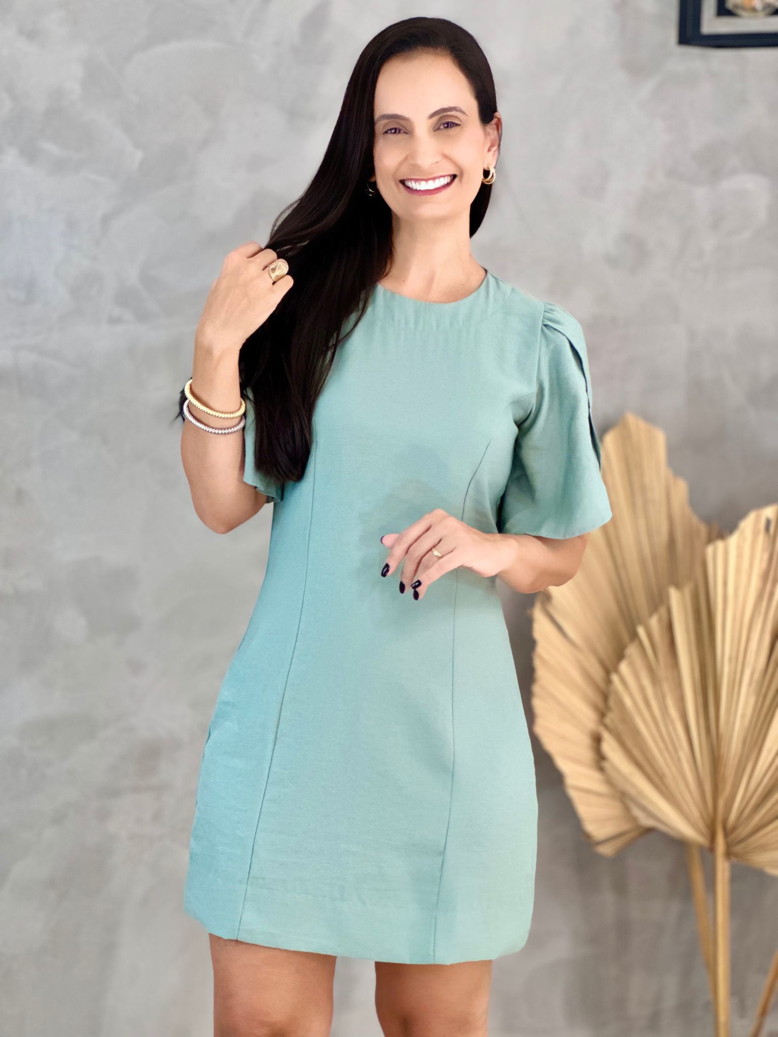 Vestido Tulipa Verde Menta - Reprise Modas