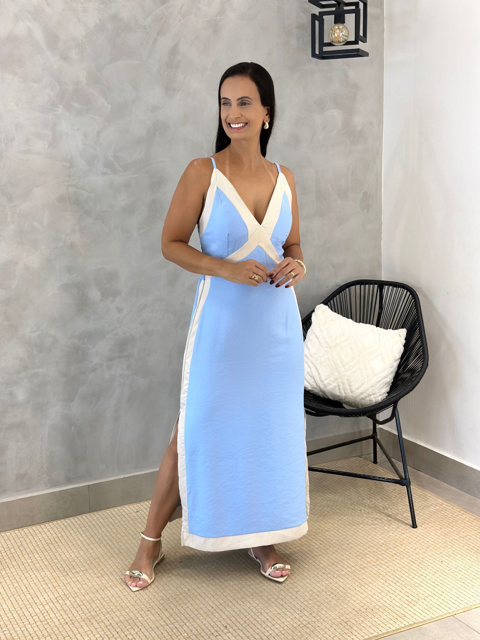 Vestido Valesca Azul - Reprise Modas
