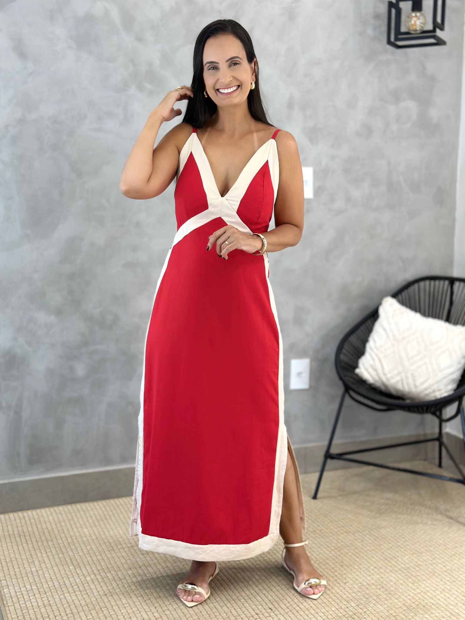 Vestido Valesca Vermelho - Reprise Modas