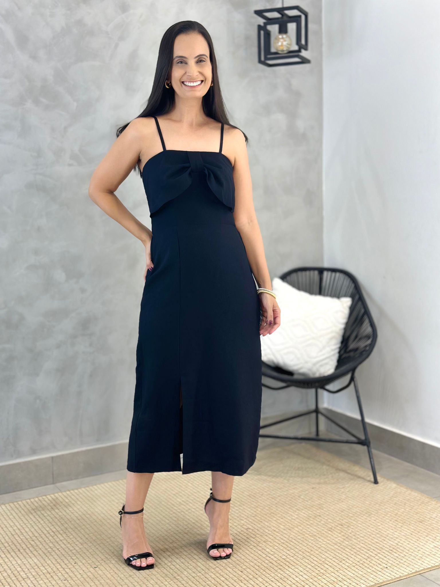 Vestido Lorena Preto - Reprise Modas