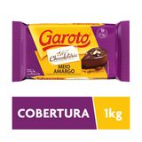 Chocolate Para Cobertura Garoto Meio Amargo 1kg - Day 2 Day