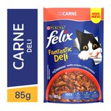 Ração Úmida Gatos Felix Fantastic Deli Carne 85g - Day 2 Day