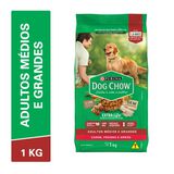 Dog Chow Ração Seca Cães Adultos Raças Médias e Grandes Carne, Frango e Arroz 1kg - Day 2 Day