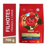 One Ração Seca Cães Filhotes Frango e Carne 700g - Day 2 Day