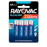 Pilha Rayovac Alcalina Pequena Aa - Leve 6 Pague 4 - Day 2 Day