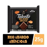 Chocolate Talento Meio Amargo Com Amêndoas 25g - Day 2 Day