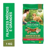 Dog Chow Ração Seca Cães Filhotes Raças Médias e Grandes Carne, Frango e Arroz 1kg - Day 2 Day