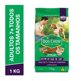 Dog Chow Ração Seca Cães Adultos 7+ Carne, Frango e Arroz 1kg - Day 2 Day