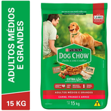 Dog Chow Ração Seca Cães Adultos Raças Médias e Grandes Carne, Frango e Arroz 15kg - Day 2 Day