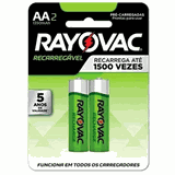 Pilha Recarregável Rayovac Econômica Pequena Aa - 2 Unidades - Day 2 Day