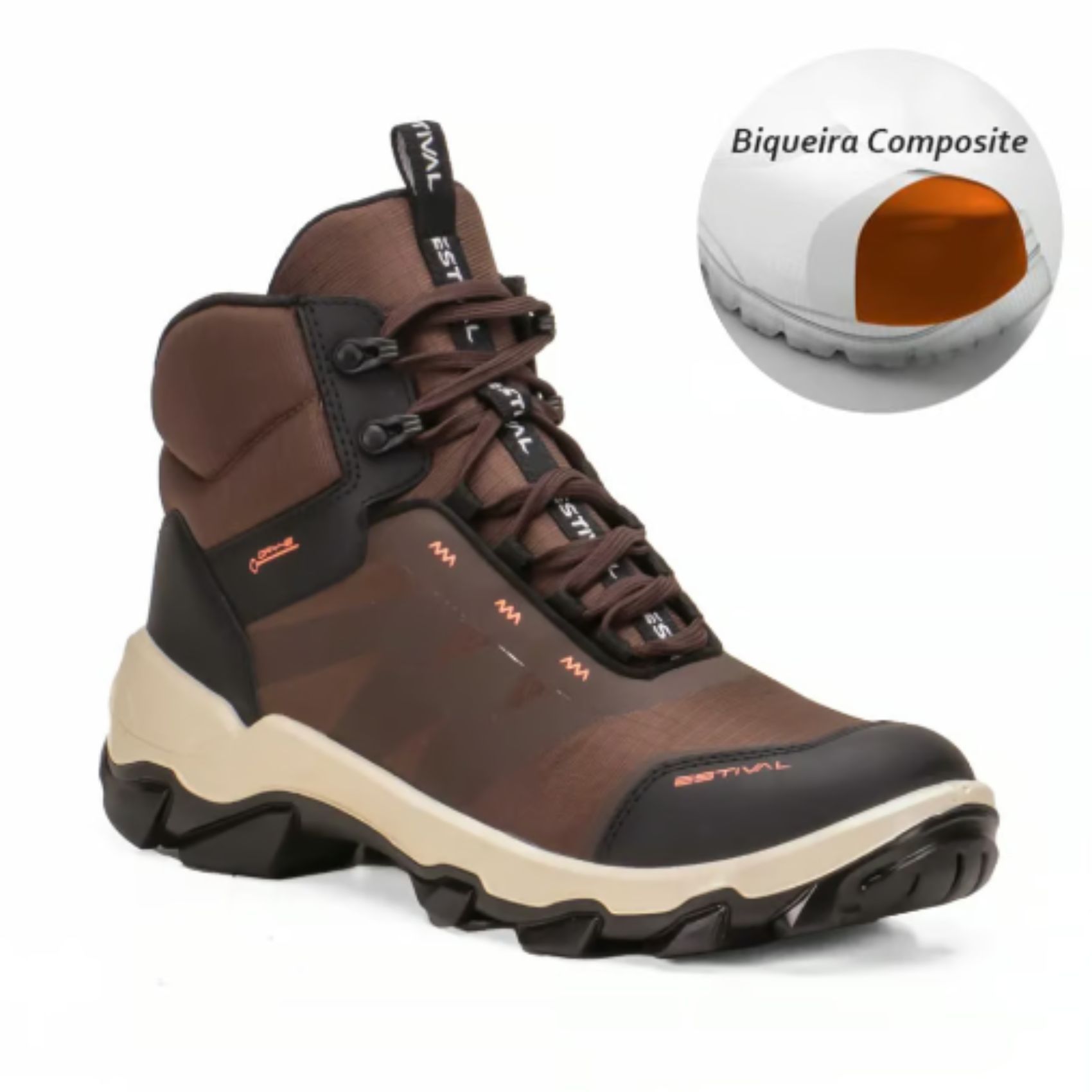 Bota de Segurança Hybrid Future - Brown - HB40003S... - FRANCA SAFETY