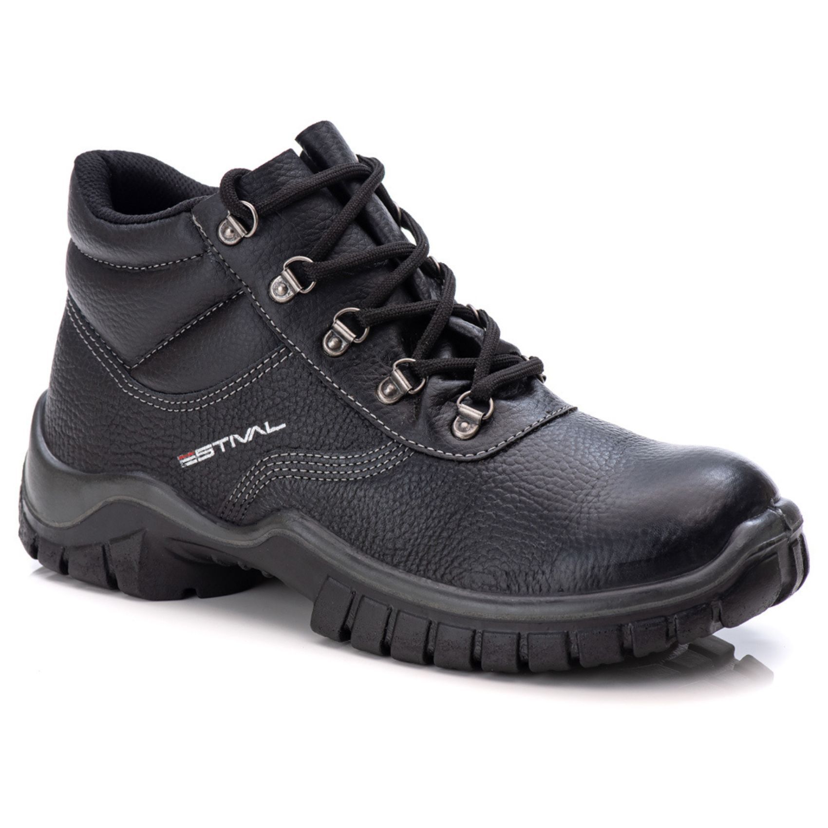 Bota de Segurança em Couro - Preto - Estival - WO1... - FRANCA SAFETY
