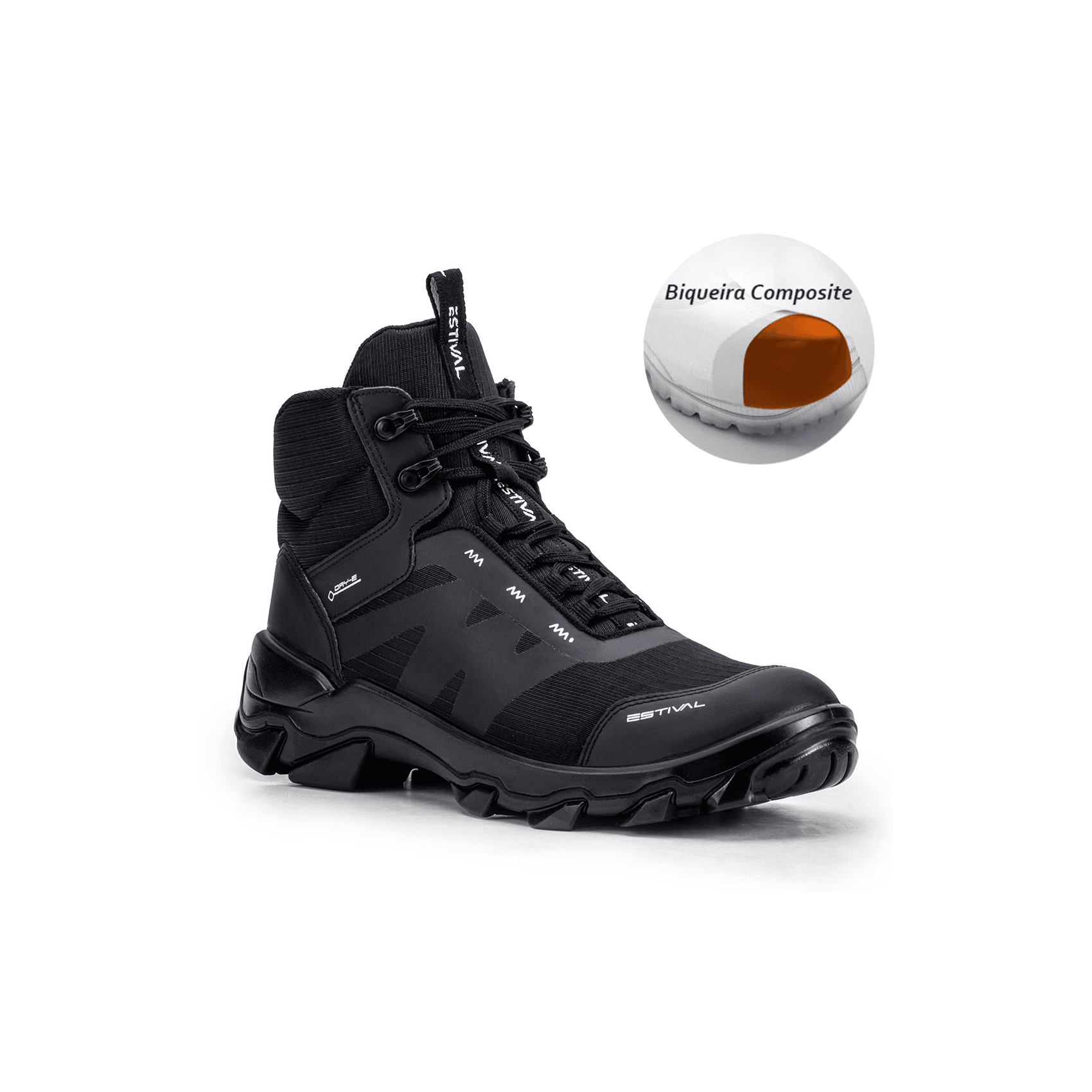 Bota de Segurança Hybrid All Black - HB70003S1AB -... - FRANCA SAFETY