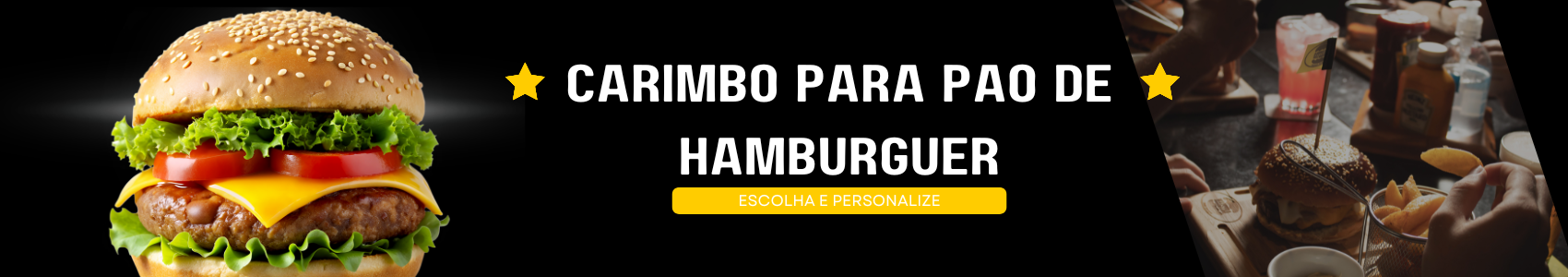 CARIMBO PARA PÃO DE HAMBURGUER