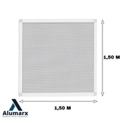 Kit para instalação de tela Mosquiteira Alumarx - Perfil Branco 1,5m x 1,5m