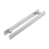 Puxador duplo Barra Chata 40x60cm Inox Polido - 84... - Alumarx, alumínio vídros e acessórios.