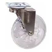 Rodízio Silicone Gel Transparente Roda 75mm Sem Tr... - Alumarx, alumínio vídros e acessórios.