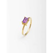 Anel Baguete Ametista