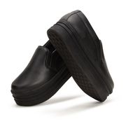 Slip On Todo Preto Vanessa Plataforma