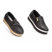 Kit 2 Pares Tênis Dk Nó Frontal e Zíper cost Plataforma