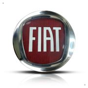 Kit 4 Calotinhas Centro de Roda Fiat Vermelha Acrílico – Encaixe Perfeito + Estilo Original nas Rodas