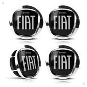 Kit 10 Jogos Calotinhas Centro de Roda Fiat Acrílico Black Motion – Encaixe Perfeito + Estilo Esportivo nas Rodas
