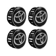 Kit 4 Calotinhas Centro de Roda Toyota Corolla Prius Yaris – Encaixe Firme + Visual Original Preto