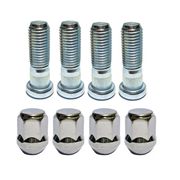 Kit 5 Prisioneiros + 5 Porcas Cromadas Honda Fit/Civic – Fixação Reforçada e Acabamento Premium