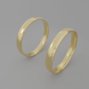 Alianças de noivado casamento em ouro 18k 750 3mm tradicional anatomicas tradicionais