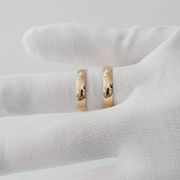 Alianças de noivado casamento em ouro 18k 750 tradicional abauladas anatômicas 4.0mm